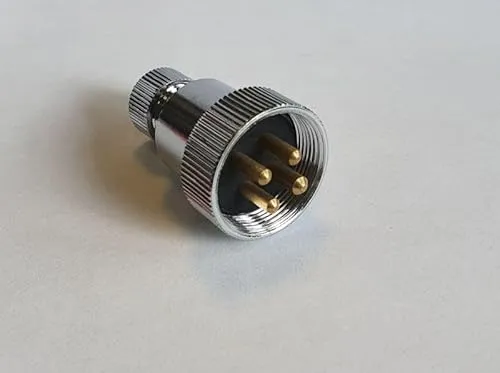 Mörer Schiffselektronik Stecker 4-polig - Messing verchromt - 3 A