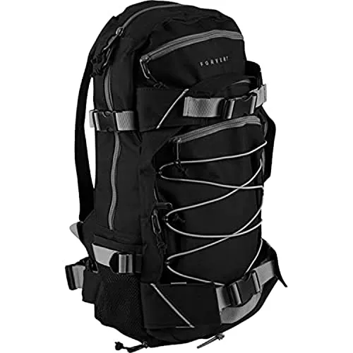 Forvert Ice Louis Backpack – Black-Grey, Größe OS - Wanderrucksack mit 2 Reißverschlussfächern, verstellbarem Brust- und Taillengurt für optimalen Tragekomfort und vielseitigen Einsatz.