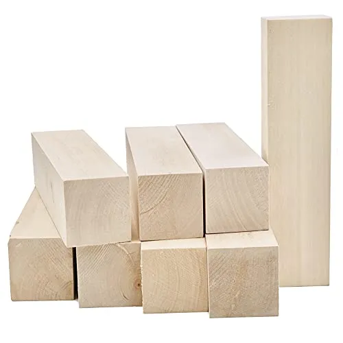 Stk 3,6 x 3,6 x 15cm Schnitzholz Schnitzen Natürlich Lindenholz Rohlinge Balsaholz zum Schnitzen Holzblöcke Unbehandelt Schnitzblock Basswood Carving Blocks für DIY Schnitzer 8