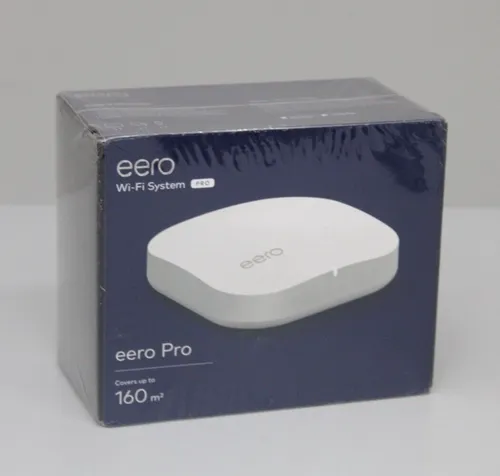 Amazon eero Pro Wi-Fi System - WLAN-Mesh-Router für bis zu 160m² - Router mit Tri-Band-Technologie für blitzschnelles WLAN, ideal für große Haushalte bis 160m². Die eero App ermöglicht einfache Verwaltung und automatische Updates für höchste Sicherheit.