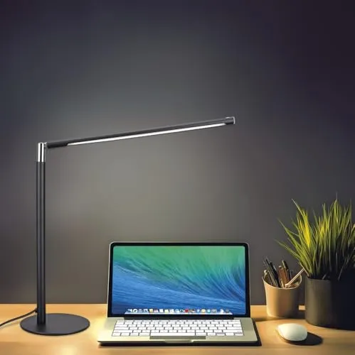 MeLiTec T186 LED-Schreibtischlampe – Dimmbar mit 3 Lichtfarben - Schreibtischlampe mit Memory-Funktion: Passen Sie Helligkeit und Lichtfarbe flexibel an und genießen Sie energieeffiziente Beleuchtung für Lesen, Arbeiten oder Entspannen.