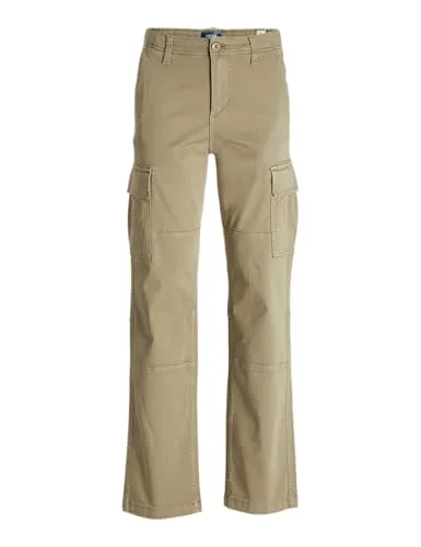 JACK & JONES Junior Cargohose "Kane" in Beige, Größe 140 - Kinder-Stoffhose von JACK & JONES Junior, ideal für aktive Jungs. Bequem mit mehreren Taschen und Gürtelschlaufen, perfekt für Schule und Freizeit.