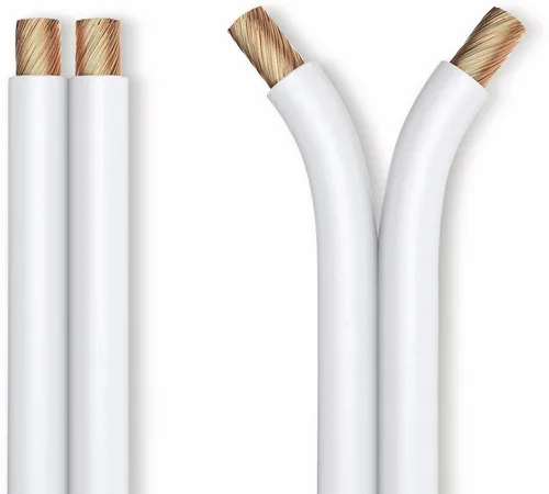 PureLink Lautsprecherkabel OFC 2x2,50mm2 - 10,0m, weiß, hochwertiges Audio-Kabel für klaren Sound und optimale Signalübertragung