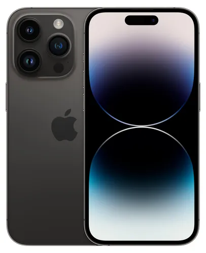 Apple iPhone 14 Pro 256 GB - Space Schwarz - Handys ohne Vertrag, mit beeindruckendem A15 Bionic Chip für herausragende Leistung und erstklassige Kamerafunktionen.