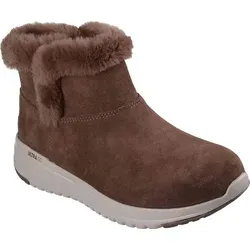 Skechers ON-THE-GO STELLAR - Cozy Step Damen Boots - Wasserdichte Winterstiefel im Shearling-Stil mit Skechers Air-Cooled Goga Mat Innensohle für höchsten Komfort und Dämpfung. Perfekt für kalte Tage und Outdoor-Aktivitäten.