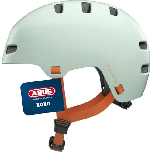 ABUS Fahrradhelm XOXO - Stylischer Cityhelm für Skateboard und Fahrrad - Fahrradhelme mit hohem Tragekomfort und waschbaren Polstern, ideal für Jugendliche und Erwachsene. Der Helm bietet sicheren Sitz und schützt vor schmerzhaftem Einklemmen.