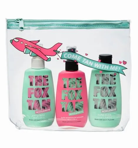 The Fox Tan The Jet Setter Körperpflegeset 1 Stk - Parfum Set für den perfekten Urlaub, inklusive Rapid Tanning Elixir und Mist für einen schnelleren, intensiven Teint mit exklusivem FoxComplex.