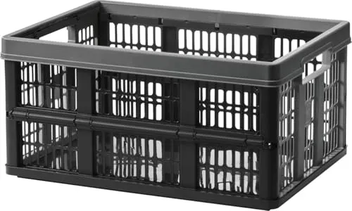Tontarelli Klappbox Voila 32 L schwarz-anthrazit - Praktische Klappbox für vielseitige Aufbewahrung, mit 32 Litern Volumen und kompakten Maßen von 49 x 36 x 24 cm, ideal für Zuhause und unterwegs.
