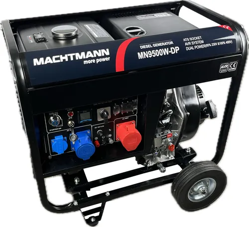 MACHTMANN MN9500W-DP-ATS Diesel Stromerzeuger 9,4 KVA - Hochleistungs-Dieselstromerzeuger mit 7,5 kW für zuverlässige Energieversorgung. Geräuscharm und einfach zu bedienen, ideal für Notstrom und Baustellen.