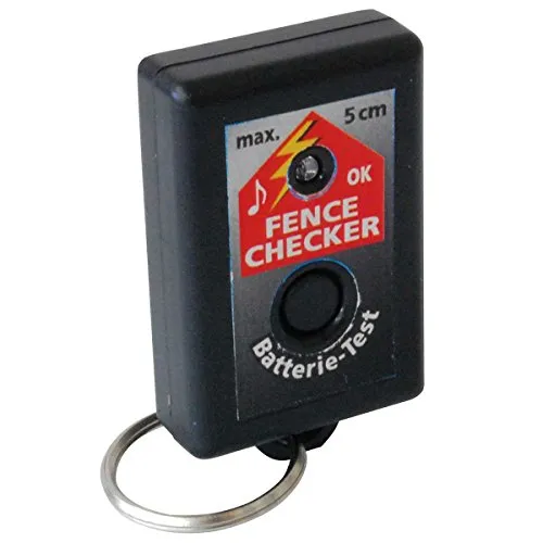Kerbl Fence-Checker (Optischer und akustischer Zaunprüfer, Farbe Schwarz, zu betreiben mit: 1 x 12 V Alkaline, inkl. Batterietest-Funktion, Weidezubehör, Prüf- und Kontrollgerät Weidezaun) 441227