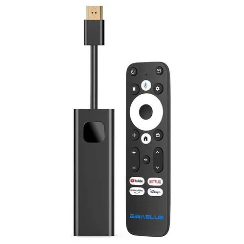 Gigablue Android11 Giga TV Stick 4K PRO - SAT-Receiver mit HDR 60Hz, HDMI 2.1 und perfektem Streaming-Erlebnis in Schwarz
