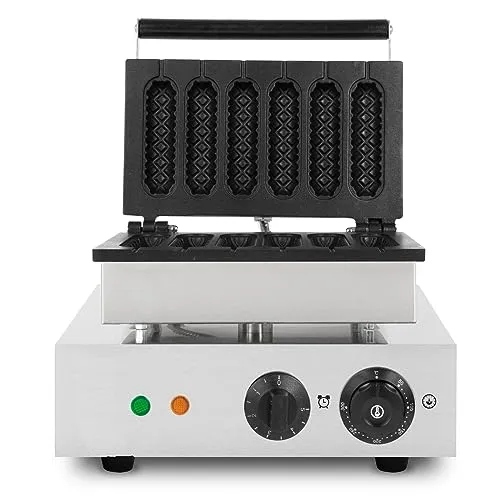 VERTES Waffeleisen am Stiel - 120 Waffeln pro Stunde, 1550 Watt, regelbar 0°-300°C - Gastronomie Waffeleisen mit hoher Produktionskapazität, Teflonbeschichtung und gleichmäßiger Hitzeverteilung für perfekte Waffeln.