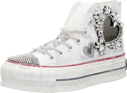 Nan-Ku Sneaker High Damen 32303235303730 Weiß 39 EU - Elegante High-Sneaker für Damen in Weiß. Bequeme Passform und flexible Sohle sorgen für optimalen Tragekomfort. Perfekt für jeden Anlass und vielseitig kombinierbar.