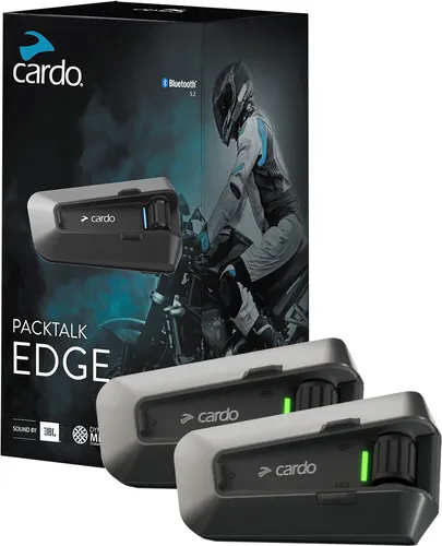 Cardo PackTalk Edge Doppelset - Bluetooth 5.2 & MESH - Motorrad-Headsets mit modernster Bluetooth 5.2 Technologie und Dynamic Mesh Communication für eine einwandfreie Verbindung und besten Klang unterwegs.