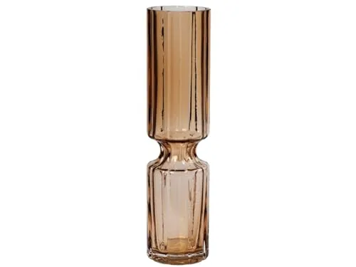 Broste Copenhagen Dekovase Hyacint Vase Glas Indian Tan 31,7 cm - Die elegante Hyacint Vase aus mundgeblasenem Glas mit 31,7 cm Höhe bereichert jedes Zuhause. Ideal für Schnittblumen oder als stilvolles Deko-Element, verleiht sie jedem Raum eine besondere Note.