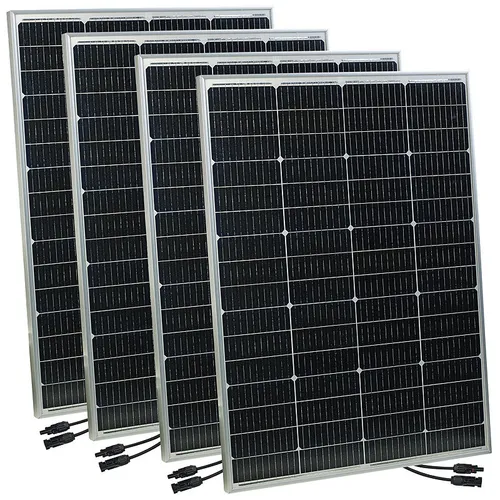 revolt 4er-Set mobile monokristalline Solarpanels 150 W - Solarmodule für flexiblen Einsatz, ideal für Camping und Outdoor-Aktivitäten mit hoher Effizienz und einfacher Installation.
