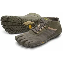 Vibram Mens V-Trek Sneaker - Militär/Dunkelgrau, 42 EU - Herren-Sneaker, ideal für Trekking und urbanen Sport, mit komfortabler Polyurethan-Zwischensohle und rutschfester 4 mm Megagrip-Gummiaußensohle.