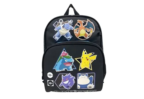 CYPBRANDS Unisex Kinder Pokémon Mochila 30 cm-Geo Rucksack, Schwarz