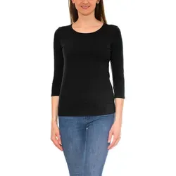 Alkato Longshirt Alkato Damen Shirt 3/4 Arm mit Rundhals schwarz M
