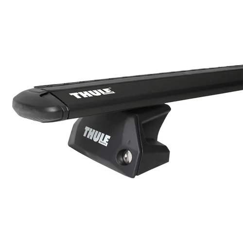 Thule WingBar EVO Aluminium Relingträger für Audi Q7 - Fahrzeugspezifischer Gepäckträger mit abnehmbarer Konstruktion und Anti-Diebstahlschloss, ideal für sichere Transporte bis 75 kg.