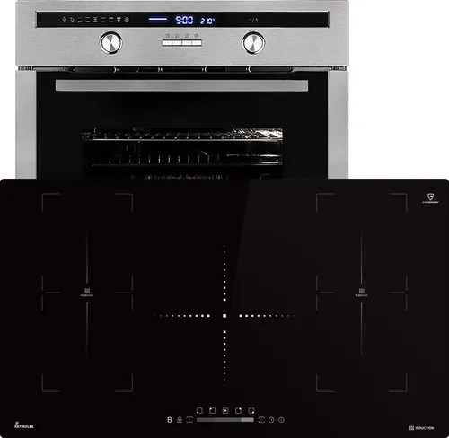 KKT KOLBE Backofen und Induktionskochfeld SET8013IH890FZ - Herdset mit autarkem Backofen und Induktionskochfeld, inklusive DampfClean Reinigungssystem und Flex-Zonen für effizientes Kochen.