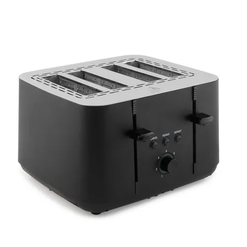 Petra Toaster 4 Scheiben 1850W - Toaster für 4 Scheiben mit 7 Bräunungsstufen, Selbstzentrierung und Anti-Stau-Funktion für perfekt geröstetes Brot. Ideal für Familien und leicht zu reinigen dank herausnehmbarer Krümelschublade.