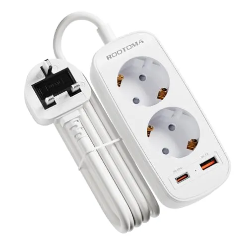 Adapter England Deutschland Stecker, Reiseadapter UK mit PD20W USB Schnellladung, 2-Fach Steckdosenadapter England Typ G 1,5 m Kabel UK Adapter für UK, London, Ireland, Zypern, Dubai, Singapur