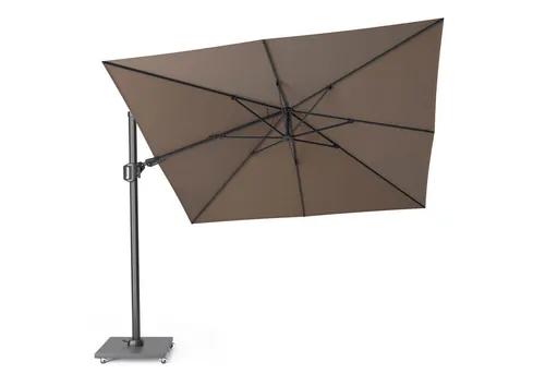 Platinum Sonnenschirm quadratisch 3x3m Challenger T2 Premium 360° kippbar - Robuster Sonnenschirm in Braun, ideal für den Außenbereich. Mit 360° Kippfunktion für optimalen Schatten und wetterbeständigem Material.