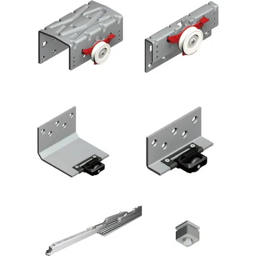CINETTO PS48 Beschlagset 50 kg Dämpfung, HS23 mm, 2-flügelig - Hochwertiges Beschlagset für 2-flügelige Türen, ideal für Holzstärken von 23 mm. Mit 50 kg Dämpfung sorgt es für sanftes Schließen und hohe Stabilität.
