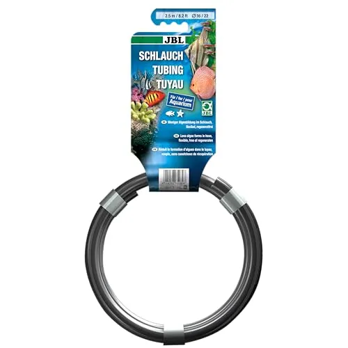 JBL Aquaschlauch, Wasserschlauch, 2,5 m Länge, 16/22 mm Durchmesser, Grau