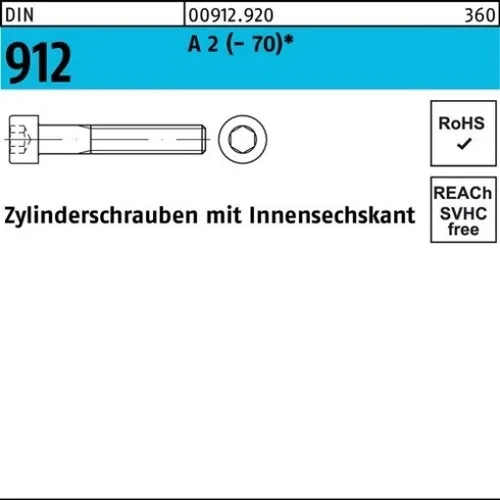 500er PACK(Stk)  000912920000050012 Zylinderschraube DIN 912 m.Innensechskant M