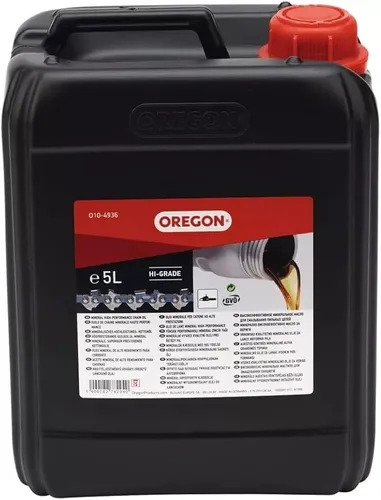 Oregon 010-4936 Sägeketten-Haftöl 5L - Hochwertiges Sägekettenöl mit 5L Kapazität, ideal für verschiedene Kettensägenmarken. Sorgt für optimale Schmierung und verlängert die Lebensdauer Ihrer Geräte.