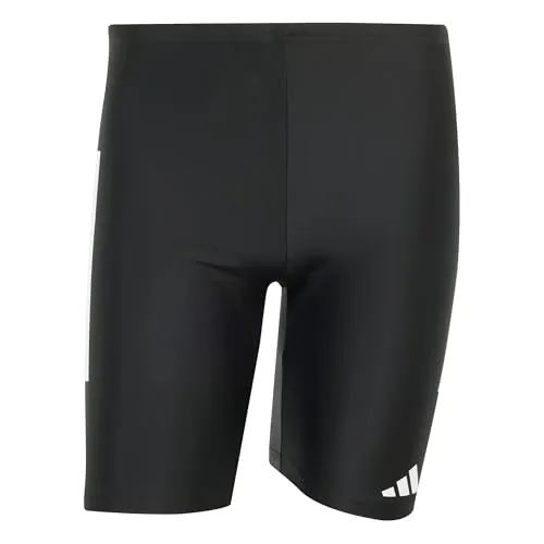 ADIDAS Herren Tight 3-Streifen 8-Inch - Chlorresistente Jammer-Badehose - Hosen für Schwimmer, schnell trocknendes Infinitex Material, ideal für Training und Freizeit, mit Kordelzug für individuellen Sitz und umweltfreundlich mit 70% recycelten Materialien.