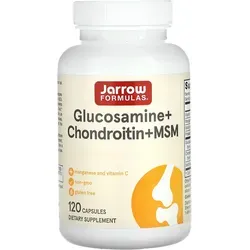Glucosamin + Chondroitin + MSM Kapseln (120 Kapseln) - Nahrungsergänzungsmittel mit 1.500 mg Glucosamin, 1.200 mg Chondroitin und 300 mg MSM pro Portion, unterstützt Gelenkgesundheit und Beweglichkeit.
