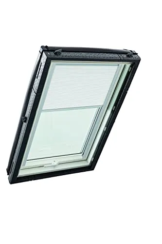 Roto Original Faltstore ZFA - Plissee für Dachfenster Designo R4/R7 & Classic K 43/73 - Größe 065/118 | 06/11 - Weiß - Regulieren Sie Licht und Sicht mit dem Roto Faltstore! Ideal für Roto Dachfenster, bietet er Sichtschutz und eine einfache Montage. Der hochwertige Plisseestoff sorgt für Langlebigkeit und schützt Ihre Innenausstattung.