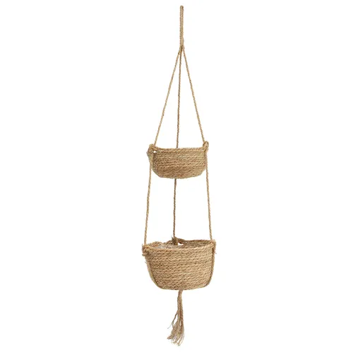 Boho Blumenampel aus Seegras im 2er Set – 130cm Hängekorb - Stilvolle Dekoration für Ihre Pflanzen: Diese 130cm hohen Hängekörbe aus hochwertigem Seegras und Hanf bringen natürliches Flair in Ihr Zuhause.
