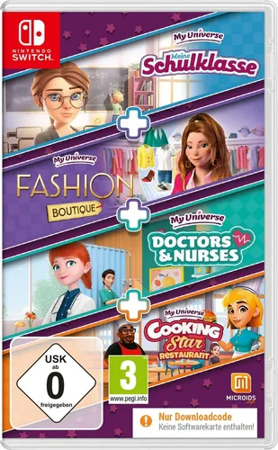 My Universe: 4in1 Nintendo Switch-Spiel - Vielfältige Nintendo Switch-Spiele für die ganze Familie - Erlebe kreative Simulationen als Lehrer, Modedesigner, Arzt oder Restaurantbesitzer in einem Paket!