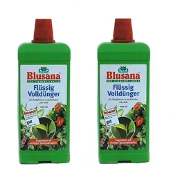 Blusana Leni Flüssigdünger 2 x 1000 ml - Erprobter N-P-K Dünger von Blusana Leni für alle Zimmerpflanzen. Mit ausgewogener Rezeptur und wertvollen Spurenelementen fördert er ein gesundes Pflanzenwachstum und eine kräftige Blütenbildung.