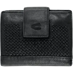 camel active Wave Damen Geldbörse - Mittelgroßes RFID Portemonnaie aus Leder in Schwarz - Damen-Geldbörse mit Druckknopfverschluss, 8 Kreditkartenfächern und weicher Lederqualität. Ideal für einen lässig-stilvollen Look und optimalen Schutz durch RFID.