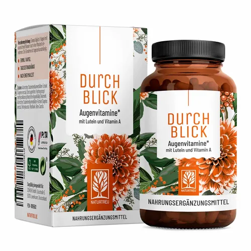 Augenvitamine - Lutein Zeaxanthin Komplex Kapseln - Antioxidant Lutein, hochdosiert mit 20mg Lutein pro Kapsel, unterstützt die Sehkraft und ist 100% vegan sowie ohne künstliche Zusatzstoffe.