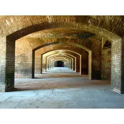 Papermoon Fototapete VLIES-Tapete Premium "Ein gemauerter Tunnel", Kleister KOSTENLOS, reduziert, 3D-Effekt, restlos trocken abziehbar, (5126), Wandtapete Bild Dekoration Wand-Dekor Motiv Tapete Poster 5 m x 2.8 m