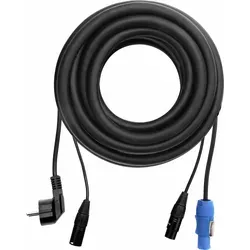 Pronomic Stage EUPPD-10 Hybridkabel 10m - Hybridkabel für DMX und Stromversorgung, verhindert Kabelsalat und bietet eine einfache Verbindung für Lichteffekte, Powercon und Schuko kompatibel, 10 Meter lang.