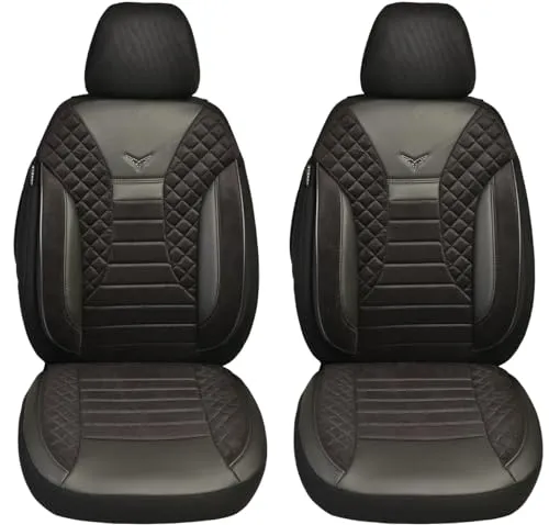 BREMER SITZBEZÜGE für Nissan Primastar (2002-2016) - Maßgeschneiderte Autositzbezüge für Fahrer und Beifahrer, geeignet für Airbags und Sitzheizung, mit praktischem Taschen-Design für zusätzlichen Komfort.
