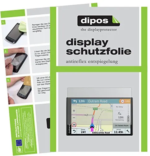 dipos I 3X Schutzfolie matt kompatibel mit Garmin DriveSmart 61 LMT-D Folie Displayschutzfolie
