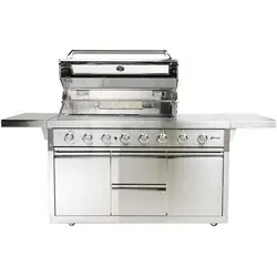 Santos Gasgrill SANTOS P-618 – 6 Hauptbrenner, Infrarot Seitenbrenner, Edelstahlrost - Grills: Der SANTOS P-618 Gasgrill bietet 6 Hauptbrenner und einen 800°C Infrarot Seitenbrenner für perfekt gegrilltes Fleisch mit köstlichen Röstaromen.