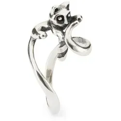 Trollbeads Fingerring Kleines Kätzchen Fantasy Ring, TAGRI-00542 silberfarben 54