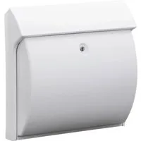 Burg Wächter Classico Briefkasten aus Kunststoff - Hochwertiger Briefkasten in Weiß, 384x375x145 mm, wetterfest und mit Klappdeckel für einfachen Zugang.