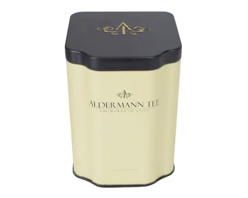 Aldermann Tee GmbH Teebox "Aldermann Tee" Teedose, schwarzer Deckel, 8x8x11 cm Gewürze, Metall
