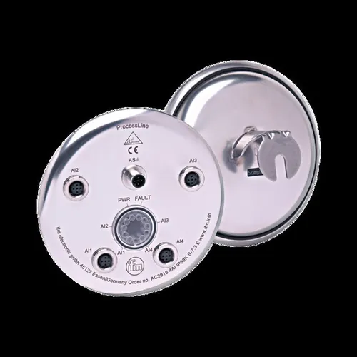 Ifm Electronic AS-i Modul AC2916 IP65 - SPS-Prozessoren mit 4 analogen Eingängen (12 Bit), ideal für präzise Steuerungsanwendungen in industriellen Umgebungen.
