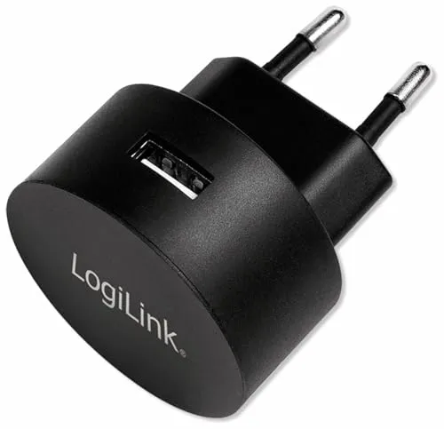 LogiLink USB Ladegerät 10.5W 1x USB-A Schwarz - Praktisches USB Ladegerät für den Innenbereich: Ideal für Smartphone und Tablet. Mit Fast Charging-Technologie für schnelle Ladezeiten – einfach einstecken und loslegen!